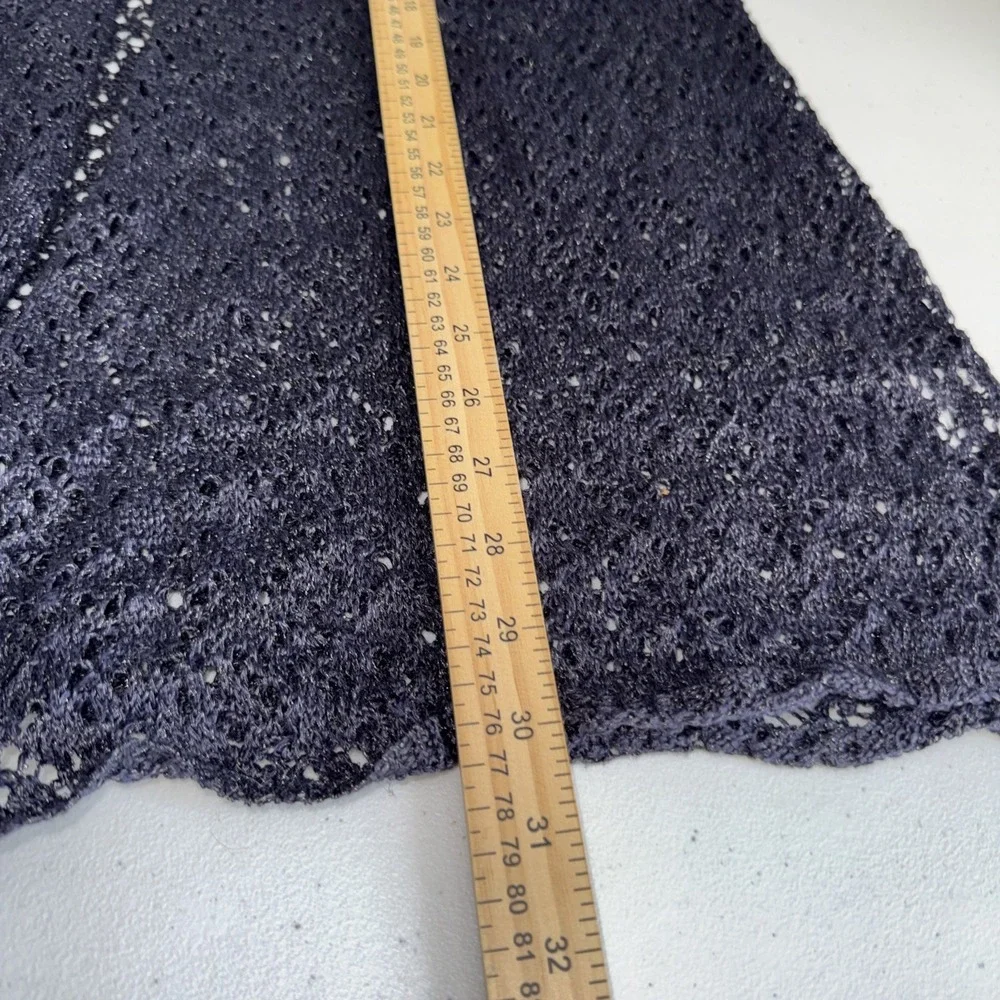 eileen fisher cardigan Sz Med Linen Metal Diagonal $238 New NWT Wedding Navy Bl - Picture 11 of 12